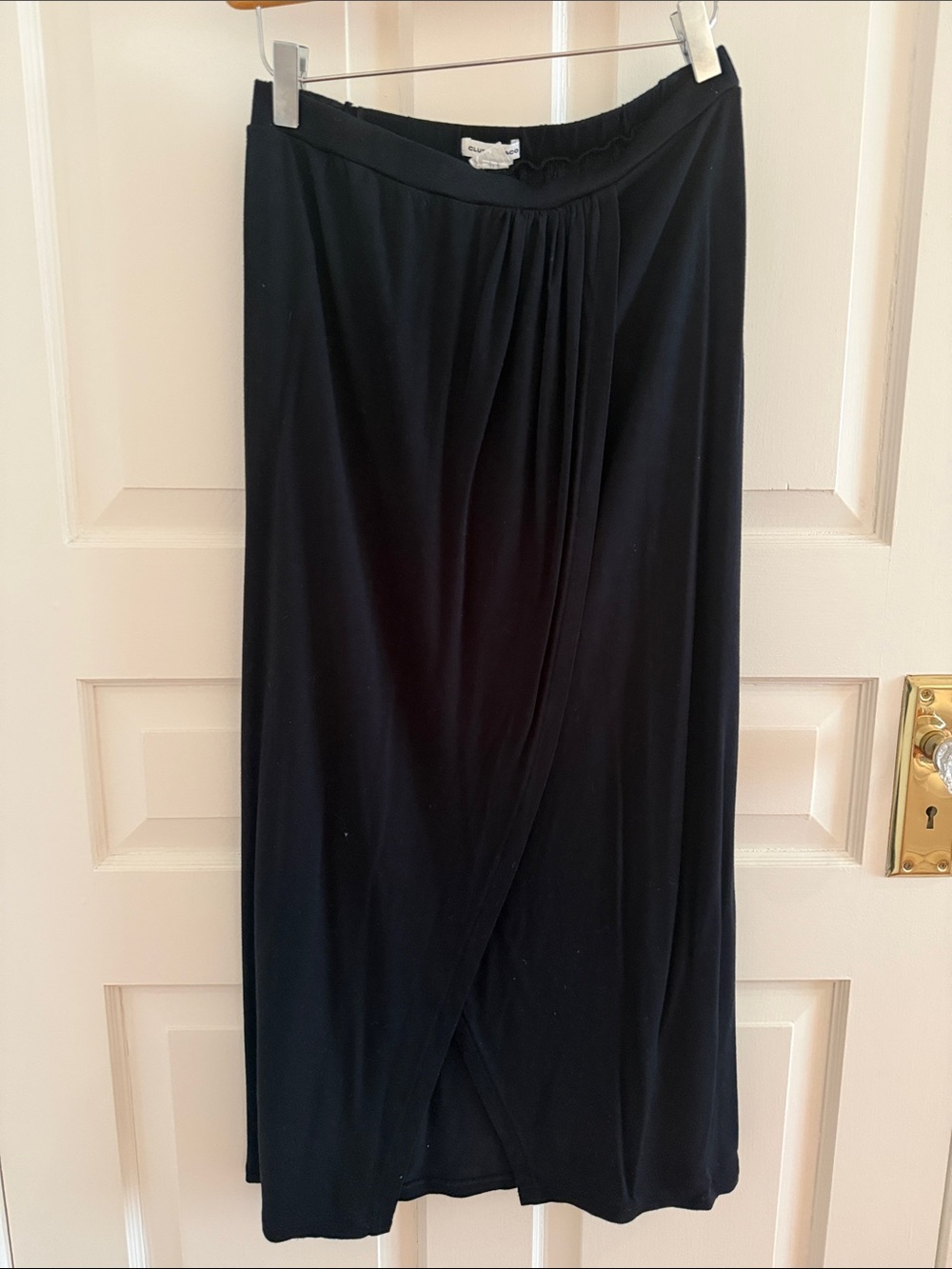 Club Monaco Black Asymmetrical Wrap Skirt